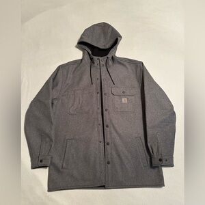 Carhartt rain defender relaxed fit heavyweight hooded shirt jacket size large